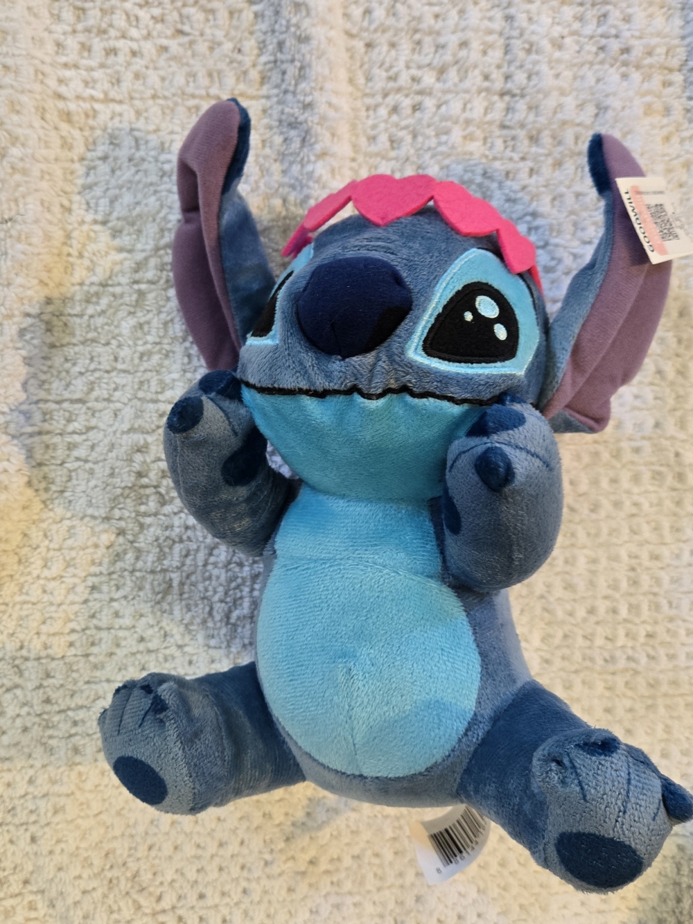 Disney Stitch Blue Plush Toy with Pink Headband - Kids Toy